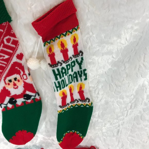 4 - Knit Reindeer Stockings 2 Assorted styles - Picture 3 of 7